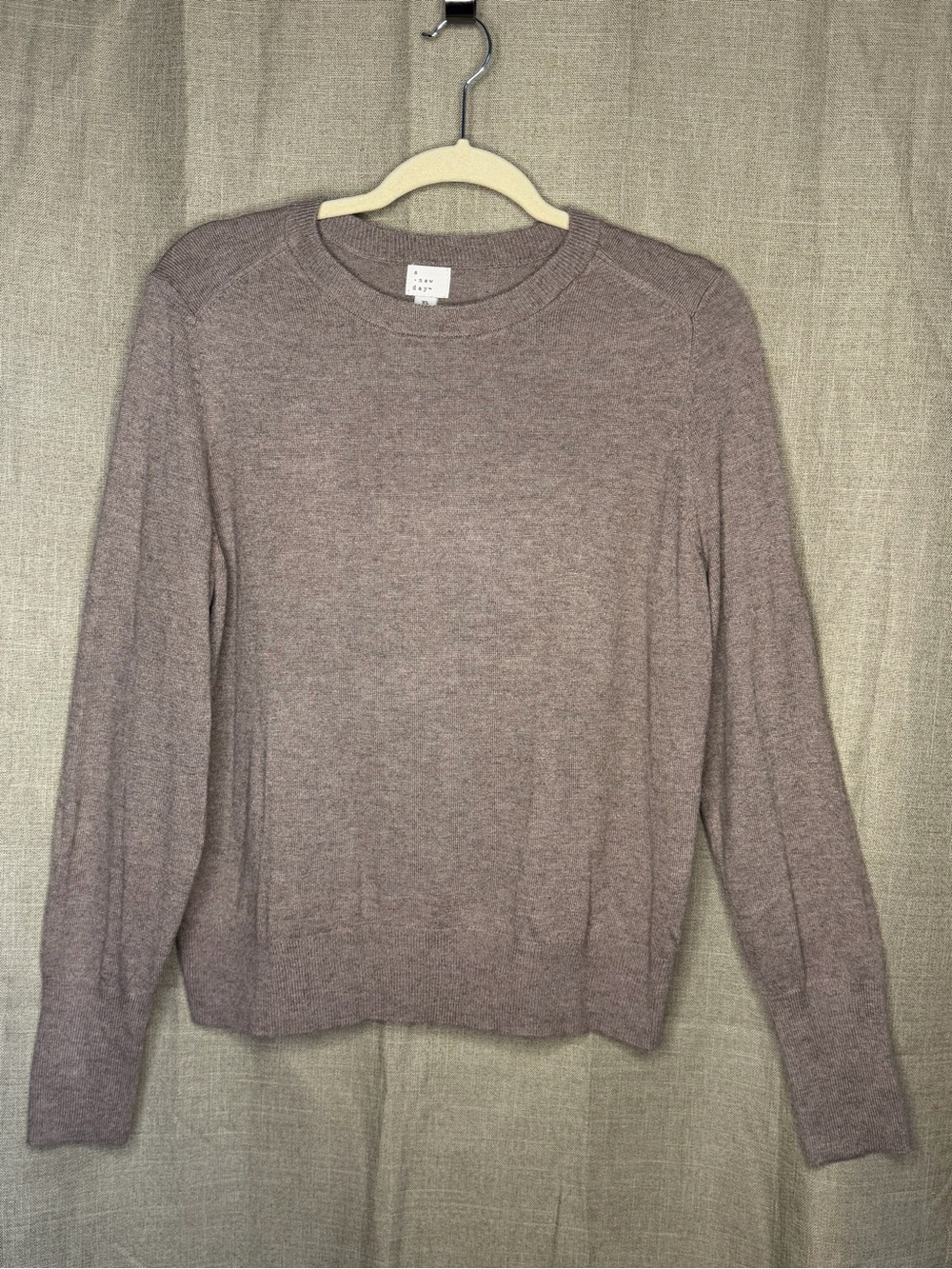 A New Day Brown Taupe Crewneck Sweater